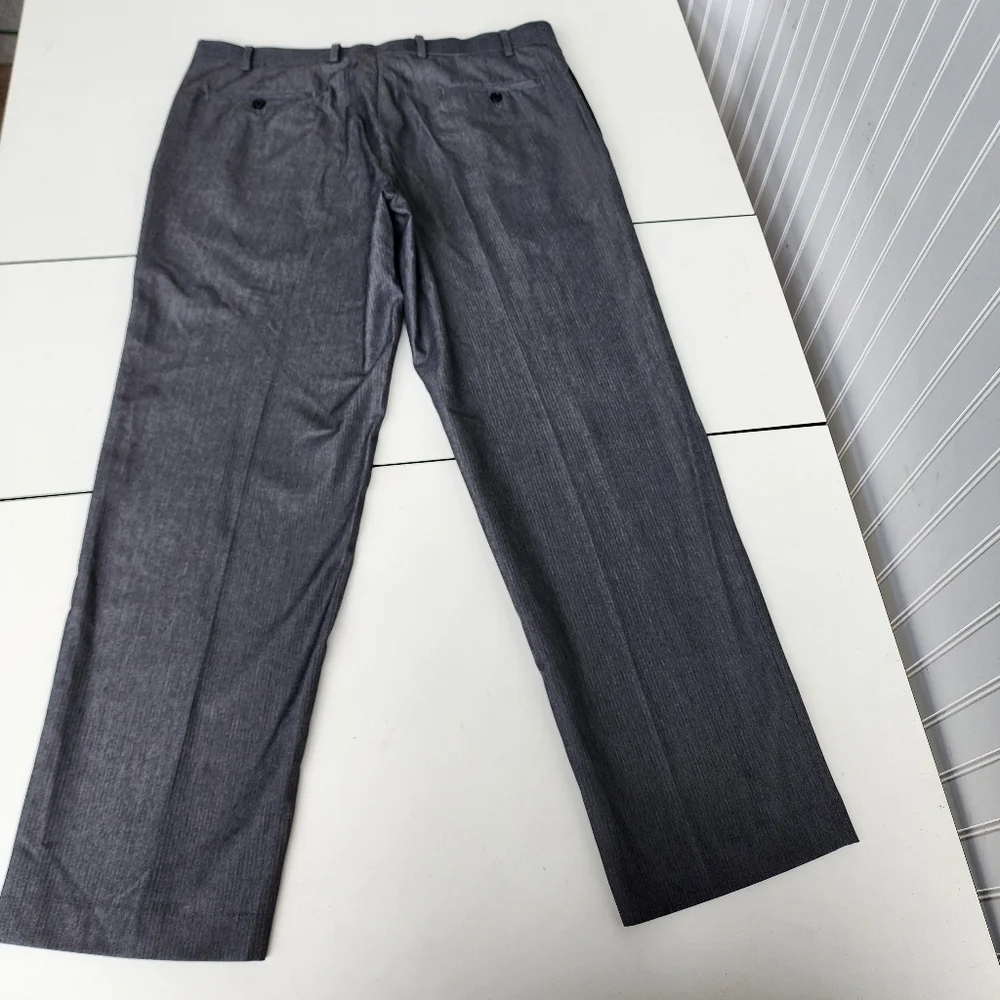 Joseph Abboud Dress Pants Mens 38x31 Flat Front Straight Slacks Trousers Gray